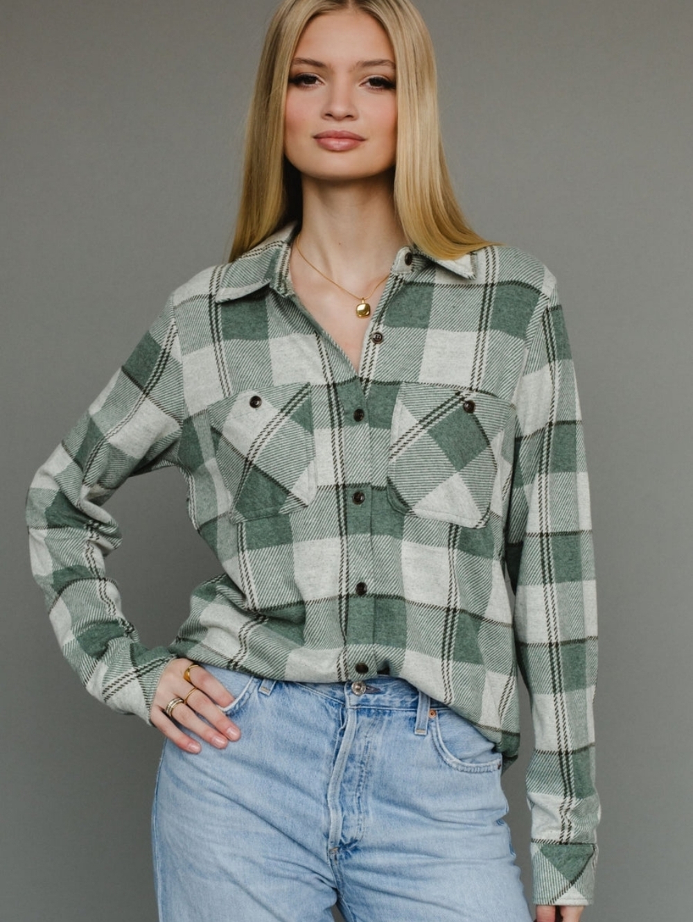 Plaid Button Up Shirt- Super Soft!